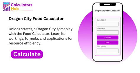 dragon city food calculator.
